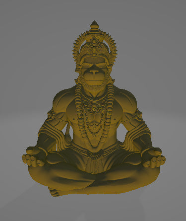 Hanuman Ji Idol | Golden Finish