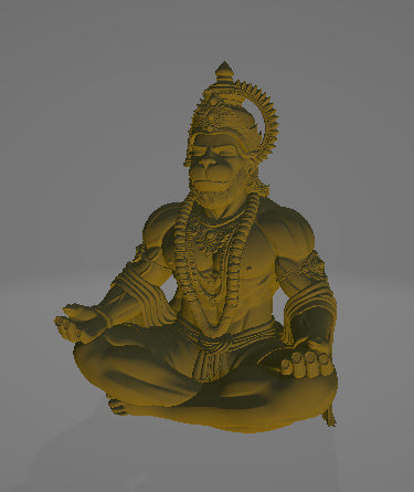 Hanuman Ji Idol | Golden Finish